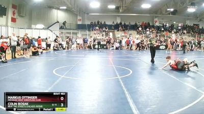 119 lbs Cons. Round 3 - Colin Bosak, Beat The Streets Chicago-Avond vs Markus Ottinger, Michigan West Wrestling Club