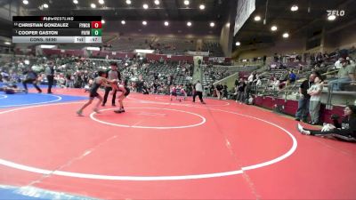 61 lbs Cons. Semi - Cooper Gaston, Pottsville Apache Youth Wrestling vs Christian Gonzalez, Fayetteville Youth Wrestling Club Rhinos