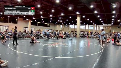 90 lbs 3rd Place Match - Thomas Ketcham, AuburnTakeDown Wrestling vs Mason Mabe, Techfall Wrestling Club
