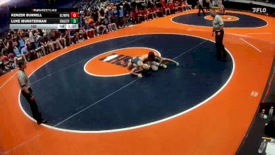 132 lbs Quarterfinals (8 Team) - Luke Munsterman, Coal City vs Kenzer Burrell, Stanford (Olympia)