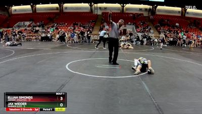 64 lbs Round 1 (8 Team) - Elijah Simonds, Armory Athletics vs Jax Widder, Warner Elite