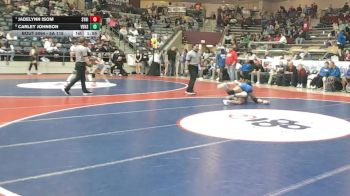 5A 115 lbs Cons. Round 1 - Carley Johnson, VAN BUREN HIGH SCHOOL vs Jadelynn Isom, Sylvan Hills