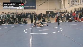 113 lbs 3rd Place - Cody Palmentiero, Fairfield Warde vs Joseph Fleming, New Milford