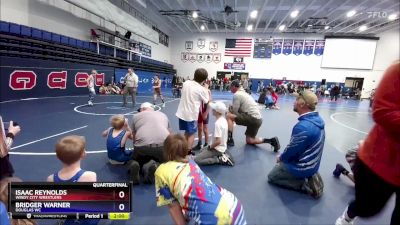 78 lbs Quarterfinal - Isaac Reynolds, Windy City Wrestlers vs Bridger Warner, Douglas WC