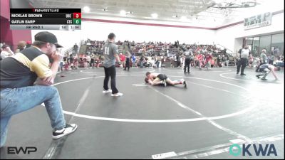 92 lbs Rr Rnd 1 - Nicklas Brown, OKC Saints Wrestling vs Gatlin Earp, Chandler Takedown Club