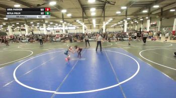 50 lbs Rr Rnd 1 - Aria Parker, Way Out West vs Myla Felix, Rby Wc