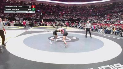 132 lbs Semis - Cooper Schlaegel, Elgin vs Owen Patchen, Monroeville