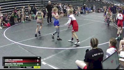 65 lbs Semis & 1st Wrestleback (8 Team) - Jaelyn Anderson, Nebraska Blue vs Brooklynn White, Kansas Aqua Lizard