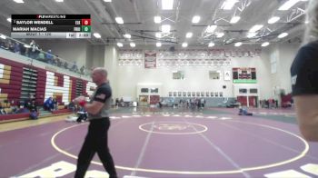 120 lbs Champ. Round 1 - Saylor Wendell, Elko vs Mariah Macias, Fruitland