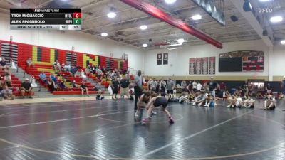 High School - 116 lbs Semifinals (8 Team) - Troy Migliaccio, Mt. Olive vs Alex Spagnuolo, Hanover Park