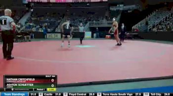 220 lbs Quarterfinal - Nathan Critchfield, Evansville Mater Dei vs Ashton Schuetter, Jasper