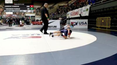 Bantam - 53 lbs Quarters - Andrew Cordova, Crusader Wrestling vs Brandon Pardue, Granite Wrestling Club