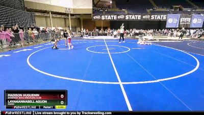 53-57 lbs Quarterfinal - Madison Huguenin, Basement Boys Wrestling Club vs LayaniAnnabell Aguon, NWWC