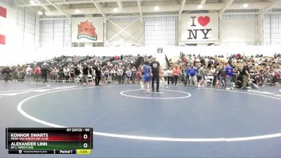 90 lbs Cons. Round 4 - Alexander Linn, HF-L Wrestling vs Konnor Swarts, Penn Yan Wrestling Club