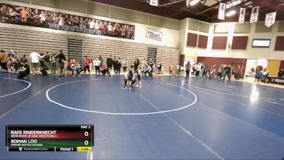 46 lbs Cons. Semi - Roman Loo, Empire Battle School vs Rafe Rinderknecht, Bear River Jr High Wrestling C