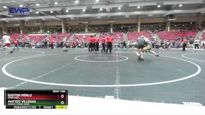 105 lbs Cons. Semi - Matteo Villegas, Kansas Young Guns vs Easton Merlo, Open Mats