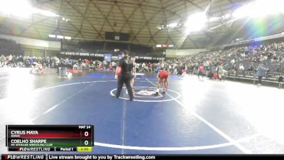 132 lbs Quarterfinal - Coelho Sharpe, Mt Spokane Wrestling Club vs Cyrus Maya, NWWC