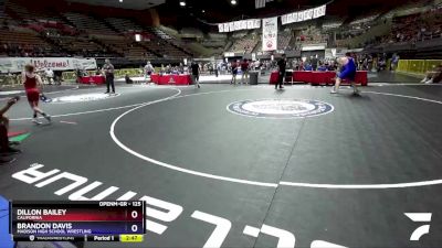 125 lbs 5th Place Match - Dillon Bailey, California vs Brandon Davis, Madison High School Wrestling
