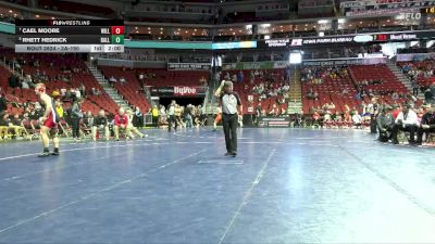 2A-190 lbs 7th Place Match - Cael Moore, Williamsburg vs Rhett Hedrick, Ballard