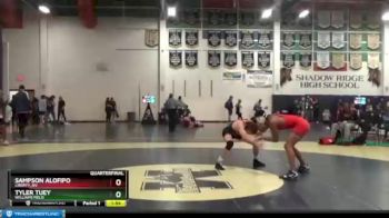 160 lbs Quarterfinal - Tyler Tuey, Williams Field vs Sampson Alofipo, Liberty_NV