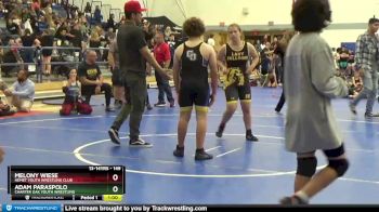 149 lbs Quarterfinal - Adam Paraspolo, Charter Oak Youth Wrestling vs Melony Wiese, Hemet Youth Wrestling Club