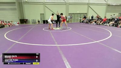 190 lbs Placement Matches (16 Team) - Brand Felts, Texas Red vs Sawyer Pugh, Louisiana Red