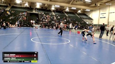 96 lbs Round 3 (8 Team) - Isaac Eidem, Kearney Matcats - Gold vs Kaden Cruz, Black Fox Wrestling Team 2