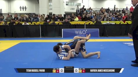 Hayden James Moccardine vs Titan Russell Pavur 2025 World IBJJF Jiu-Jitsu No-Gi Championship
