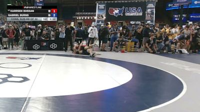150 lbs Cons. Sub-rd Of 32 - Karrsen Bussan, Wisconsin vs Gabriel Burns, Georgia