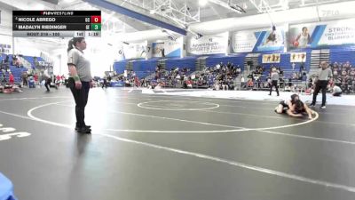 100 lbs Semifinal - Madalyn Riedinger, Gardner Edgerton vs Nicole Abrego, Garden City