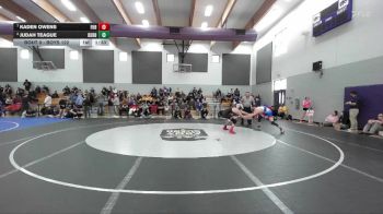 Boys 122 lbs Quarterfinal - Kaden Owens, Foothill Boys vs Judah Teague, Durham Boys