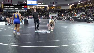 180 lbs Champ. Round 1 - Shalom Feliz Lopez, Western New England vs Alison Evans, Colorado Mesa University