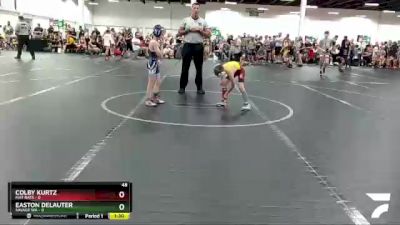 48 lbs Round 2 (8 Team) - Easton DeLauter, Savage WA vs Colby Kurtz, Mat Rats