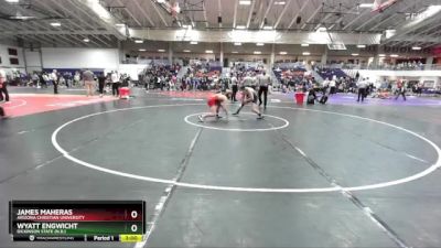 125 lbs Cons. Round 5 - Wyatt Engwicht, Dickinson State (N.D.) vs James Maheras, Arizona Christian University