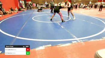 160 lbs Semifinal - Astri Cabrera, Warner Eagles Youth Wrestling vs Daegen Gwinn, Pawhuska Elks Takedown