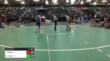 195 lbs Semifinal - Justin Gaston, Columbus vs Noah Visger, Wahoo High School