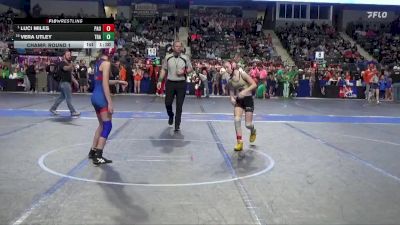90 lbs Champ. Round 1 - Luci Miles, Paola vs Vera Utley, Trailhands