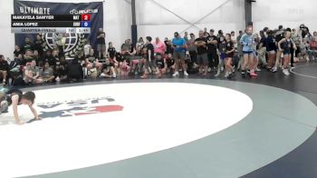 25 lbs Quarterfinal - Makayela Sawyer, Mat Demon - W vs Amia Lopez, Surfside Girls - W