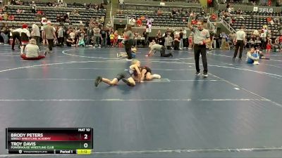 70 lbs Cons. Round 4 - Brody Peters, Sebolt Wrestling Academy vs Troy Davis, Powerhouse Wrestling Club