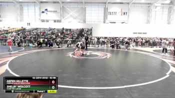 82-88 lbs Quarterfinal - Aspen Gillette, Purple Eagles Wrestling vs Shelby Wolcott, Club Not Listed