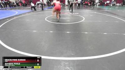 235 lbs Cons. Round 1 - Khyiema Poole, Piedmont Hills vs Gracelynne Duenas, Lodi