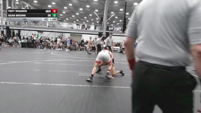 144 lbs Quarterfinals (8 Team) - Trey Wagner, Grit Mat Club Blue vs Sean Brown, Iron Horse Blue