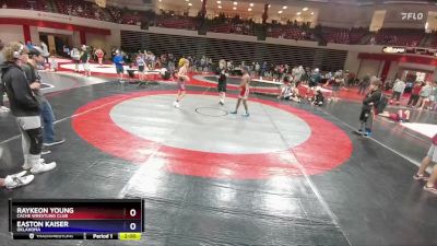 120 lbs Cons. Round 2 - Easton Kaiser, Oklahoma vs Raykeon Young, Cache Wrestling Club