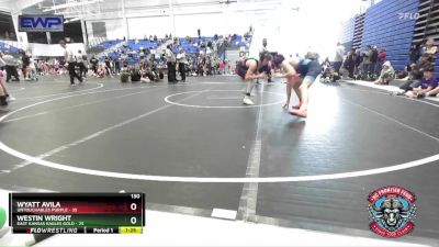 130 lbs Semis (4 Team) - Wyatt Avila, Untouchables Purple vs Westin Wright, East Kansas Eagles Gold