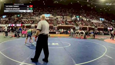 G - 100 lbs Quarterfinal - Katelyn Sphuler, Glacier (Kalispell) Girls vs Victoria Tenney, Billings Skyview Girls