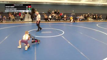 53-58 lbs 7th Place Match - Wyatt Kirby, Kearney Matcats vs Cruz Buettner, GI Grapplers