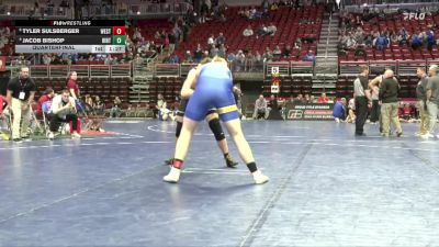 1A-285 lbs Quarterfinal - Tyler Sulsberger, Westwood, Sloan vs Jacob Bishop, Hinton