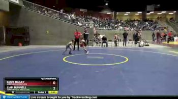 45 lbs Quarterfinal - Cody Bailey, Sherwood Wrestling vs Liam Bunnell, Team Umpqua Wrestling