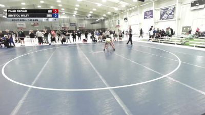 105 lbs Cons. Semis - Brystol Wiley, Sebolt Women Wrestling Academy vs Zivah Brown, Indiana