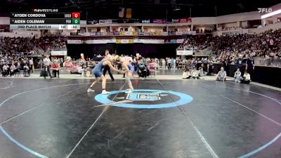 5A 139 lbs 3rd Place Match - Aiden Coleman, Piedra Vista vs Ayden Cordova, Los Lunas